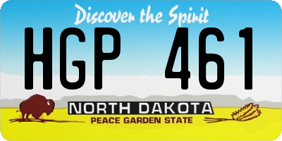 ND license plate HGP461
