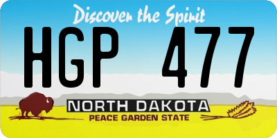 ND license plate HGP477