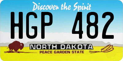 ND license plate HGP482