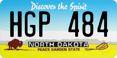 ND license plate HGP484
