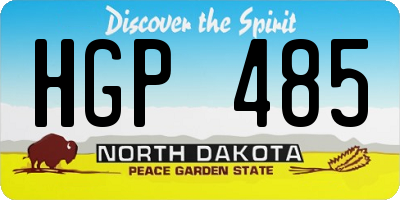ND license plate HGP485