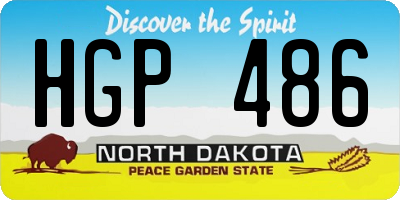 ND license plate HGP486