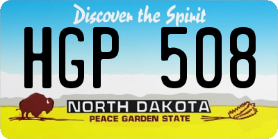 ND license plate HGP508