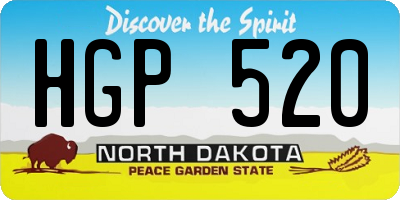 ND license plate HGP520