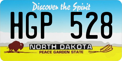 ND license plate HGP528