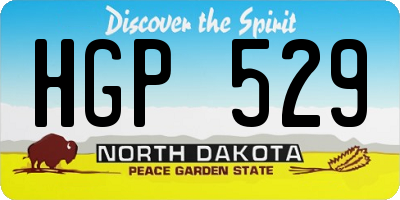 ND license plate HGP529