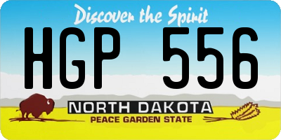 ND license plate HGP556