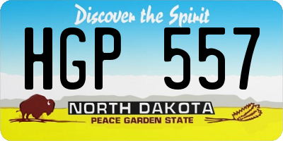ND license plate HGP557