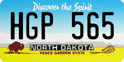 ND license plate HGP565