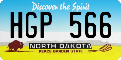 ND license plate HGP566