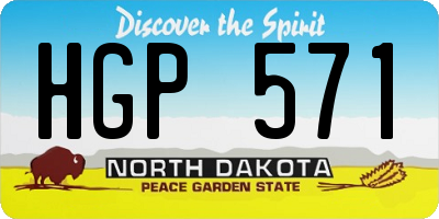 ND license plate HGP571