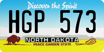 ND license plate HGP573