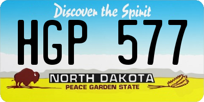 ND license plate HGP577