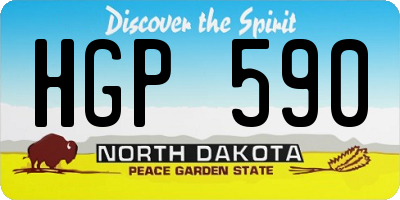ND license plate HGP590