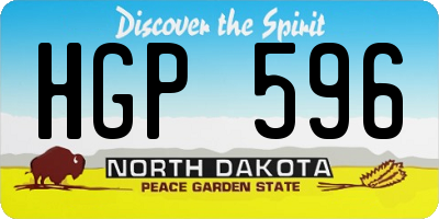 ND license plate HGP596