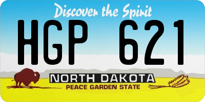 ND license plate HGP621