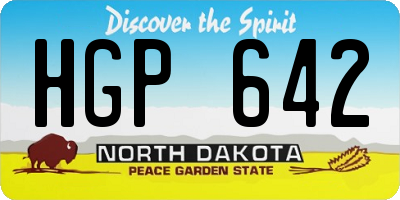 ND license plate HGP642