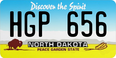 ND license plate HGP656