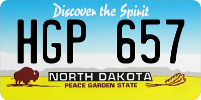 ND license plate HGP657