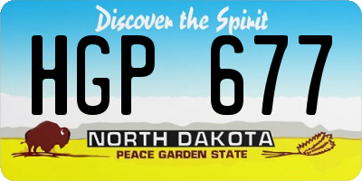 ND license plate HGP677
