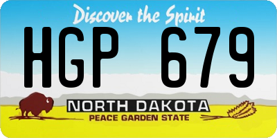 ND license plate HGP679