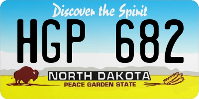 ND license plate HGP682
