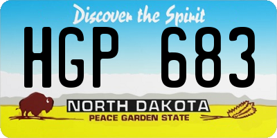 ND license plate HGP683