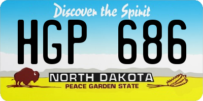 ND license plate HGP686