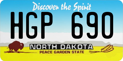ND license plate HGP690