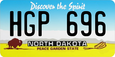 ND license plate HGP696
