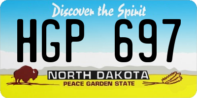 ND license plate HGP697