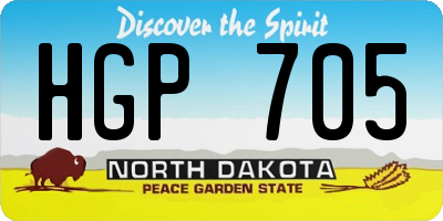 ND license plate HGP705