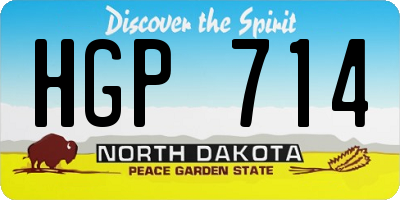 ND license plate HGP714