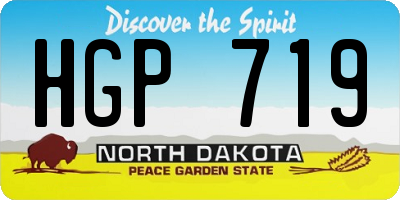 ND license plate HGP719