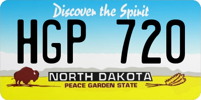 ND license plate HGP720