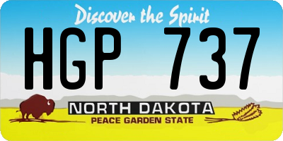 ND license plate HGP737