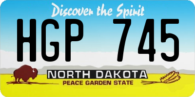 ND license plate HGP745