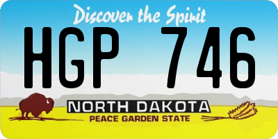 ND license plate HGP746