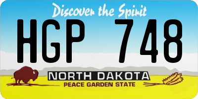ND license plate HGP748