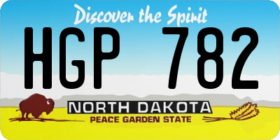 ND license plate HGP782