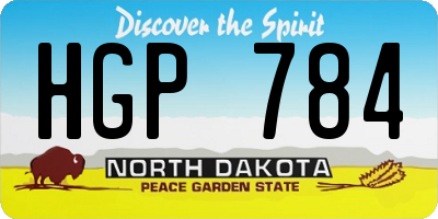 ND license plate HGP784