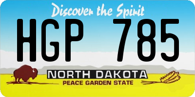 ND license plate HGP785