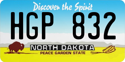 ND license plate HGP832