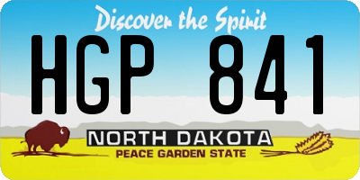 ND license plate HGP841