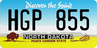 ND license plate HGP855