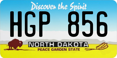 ND license plate HGP856