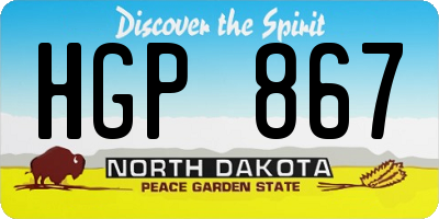 ND license plate HGP867