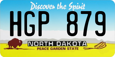 ND license plate HGP879