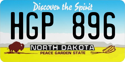 ND license plate HGP896