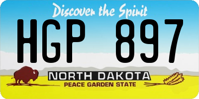 ND license plate HGP897